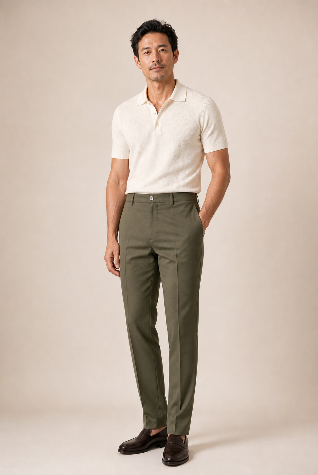 Men's Straight Leg Smart Trousers