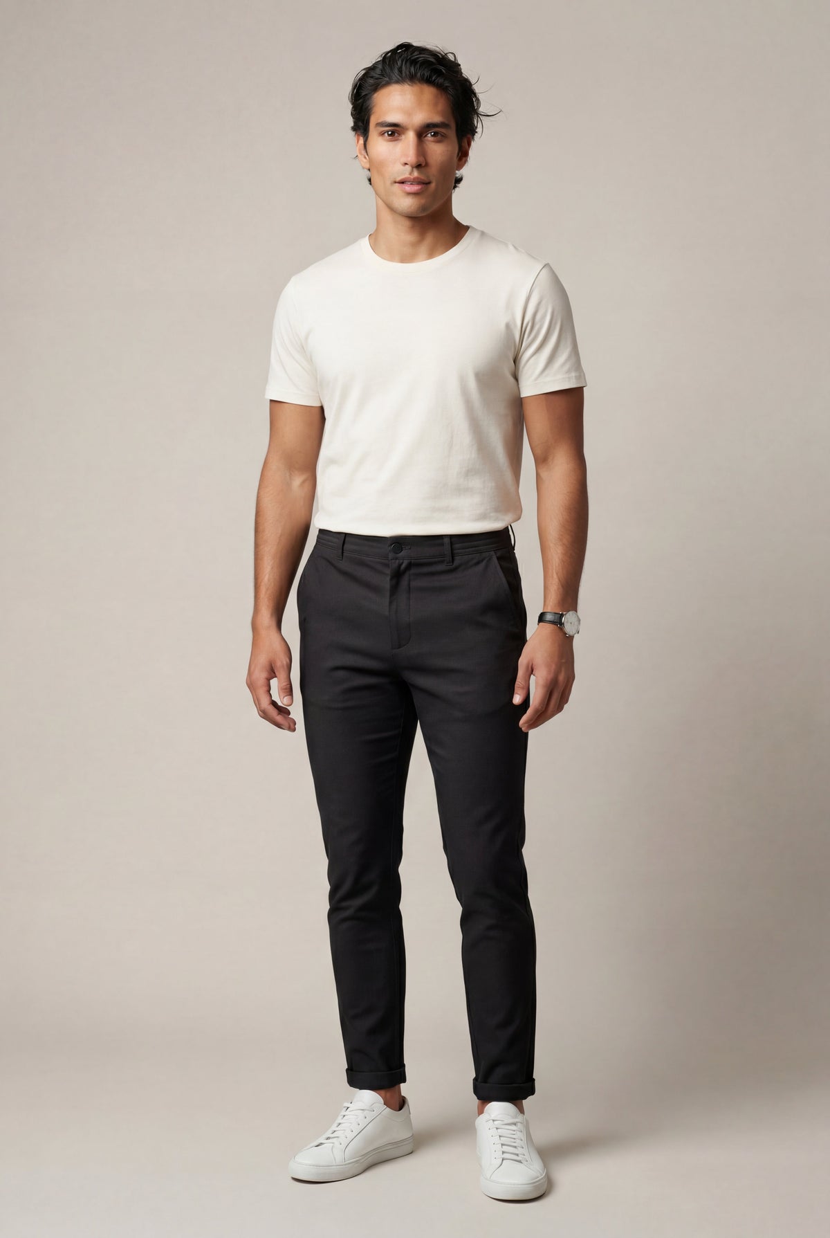 Men's Slim Fit Chinos with Tapered Leg
