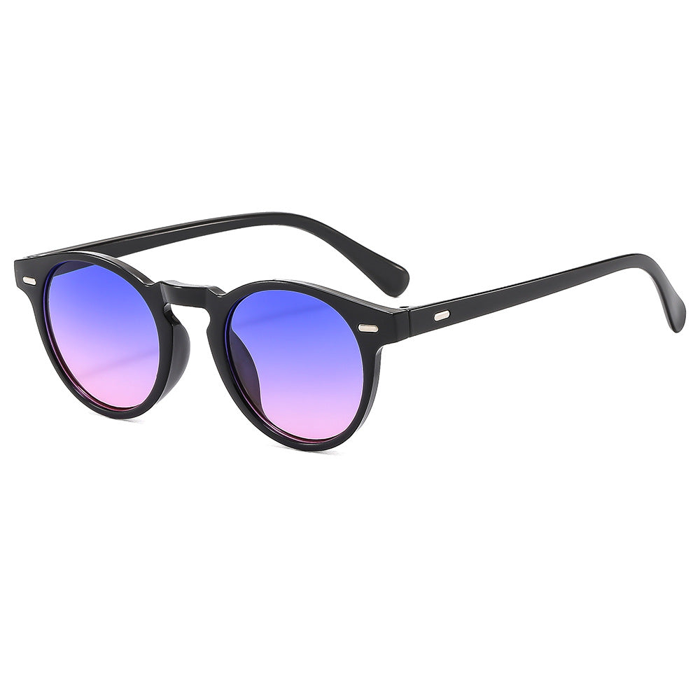 Men's Round Sunglasses with Keyhole Bridge