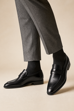 Men's Penny Loafers with Almond Toe