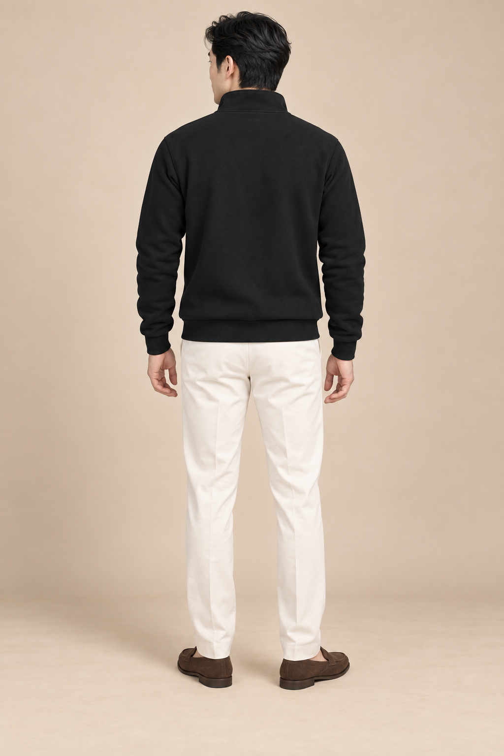 Men’s Half-Zip Sweatshirt with Stand Collar