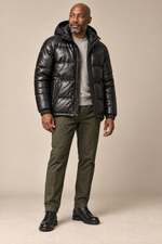 Men’s Genuine Cowhide Leather Hooded Moto Jacket