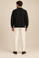 Men’s Half-Zip Knit Jumper with Polo Collar