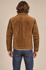 Men’s Genuine Pigskin Suede Shirt Jacket