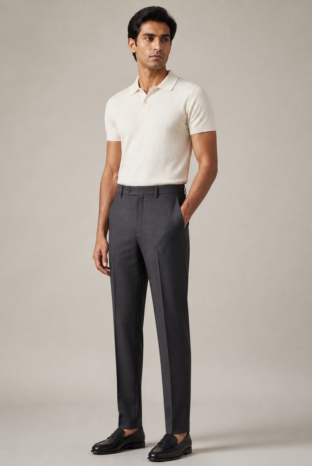 Men's Straight Leg Suit Trousers