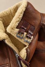 Men’s Genuine Sheepskin Shearling Aviator Jacket