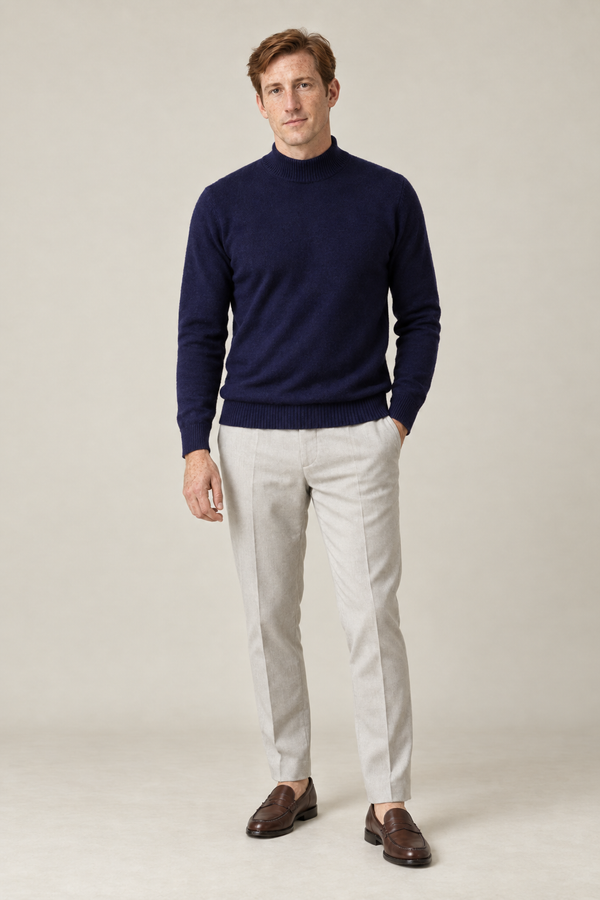 Men’s 100% Cashmere Turtleneck Jumper