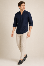 Men's Long Sleeve Henley Shirt