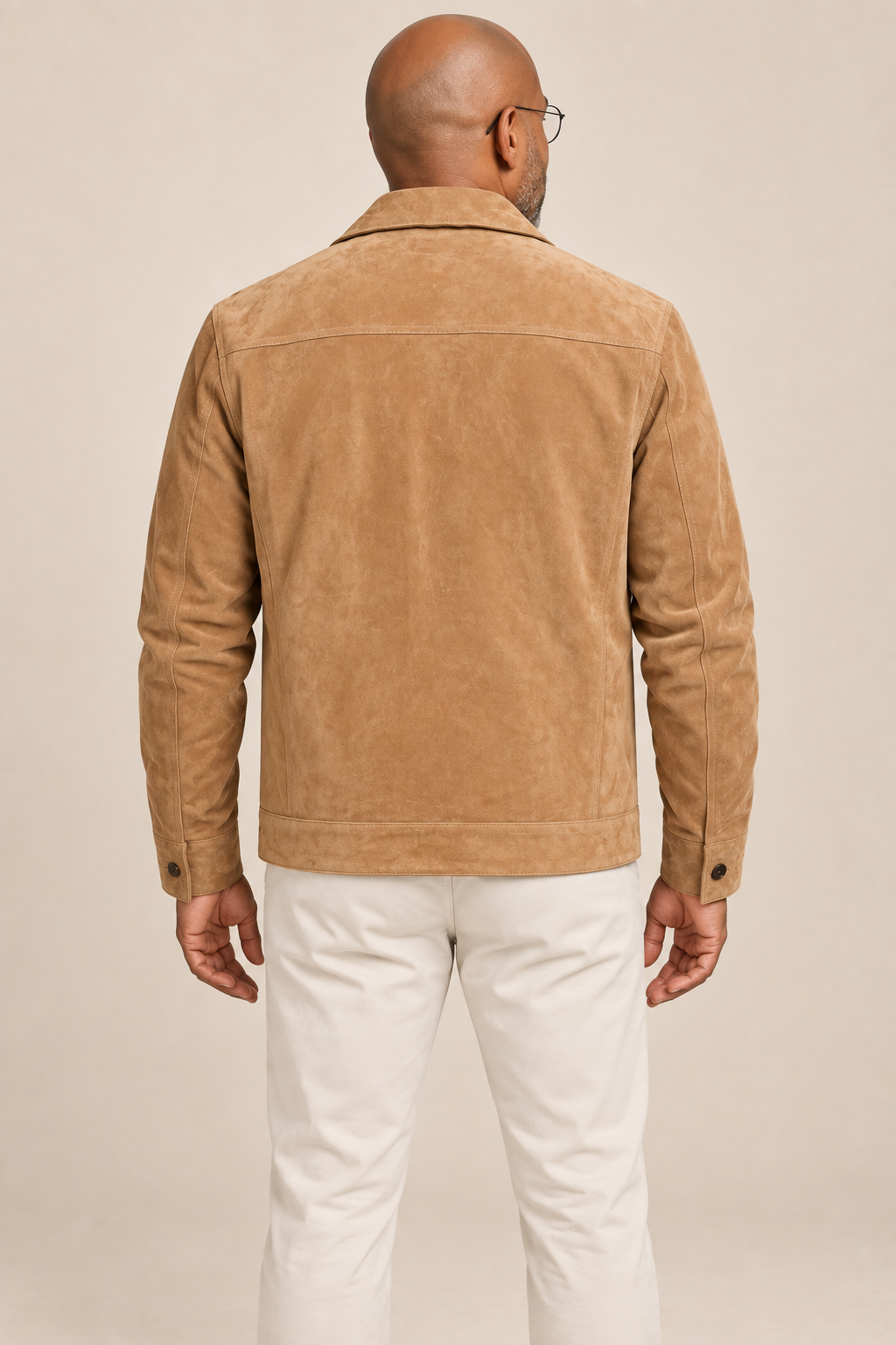 Men’s Genuine Pigskin Suede Shirt Jacket