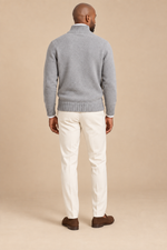 Men’s Half-Zip Knitted Jumper with Stand Collar