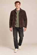 Men’s Genuine Pigskin Suede Shirt Jacket