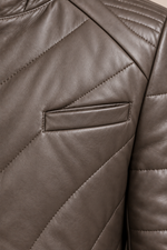 Men’s Genuine Sheepskin Leather Quilted Longline Coat