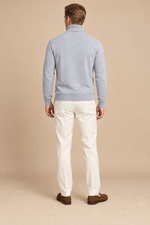 Men’s Fine Knit Roll-Neck Jumper with Long Sleeves