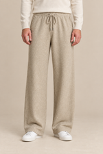 Men’s 100% Cashmere Wide-Leg Drawstring Trousers