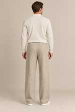 Men’s 100% Cashmere Wide-Leg Drawstring Trousers