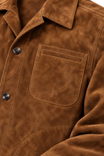Men’s Genuine Pigskin Suede Shirt Jacket