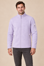 Men’s Full-Zip Fleece Jacket with Stand Collar and Zip Pockets