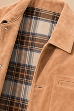 Men’s Genuine Pigskin Suede Shirt Jacket