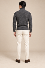 Men’s Textured Knit Roll-Neck Jumper