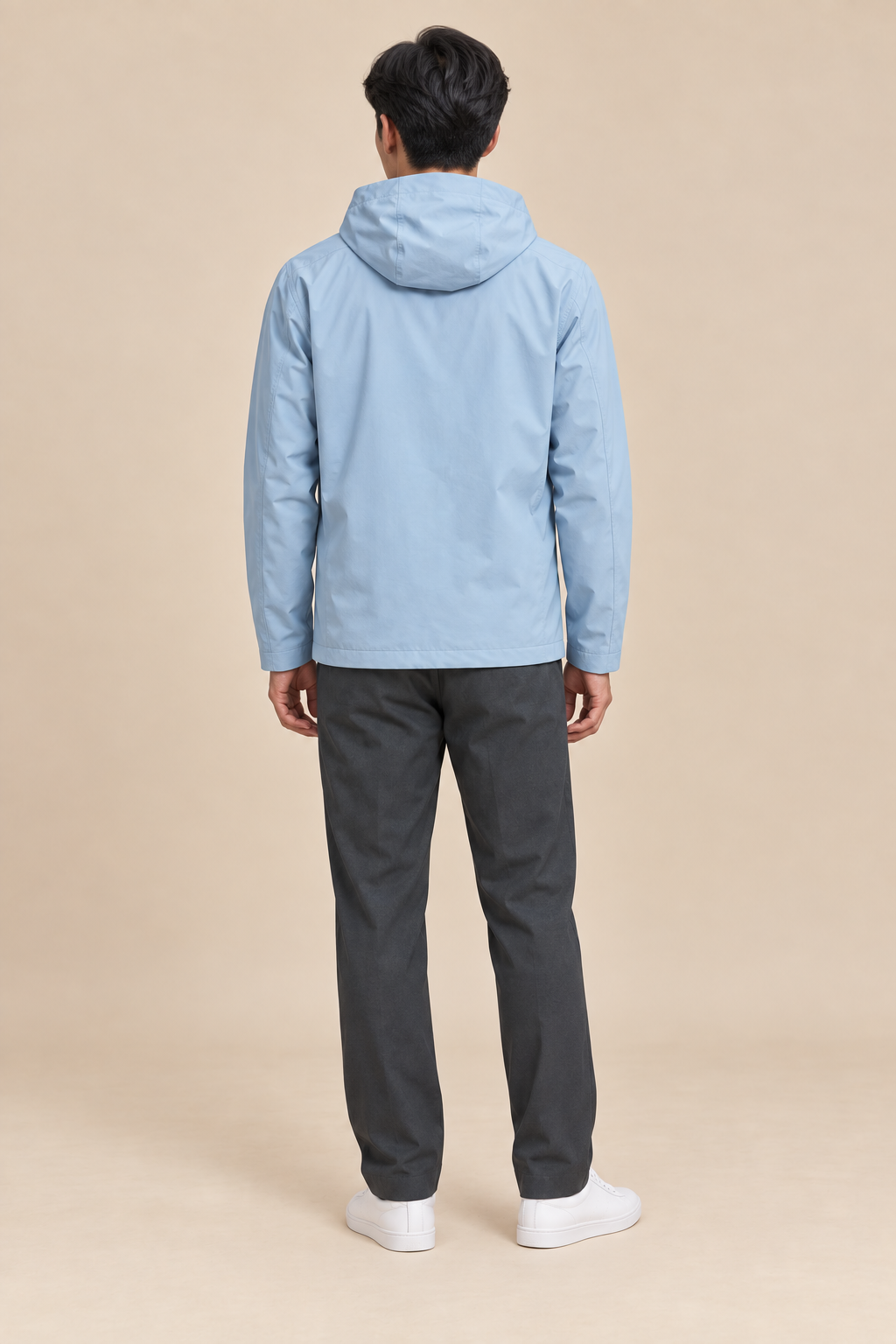 Men’s Hooded Softshell Jacket with Zip Pockets