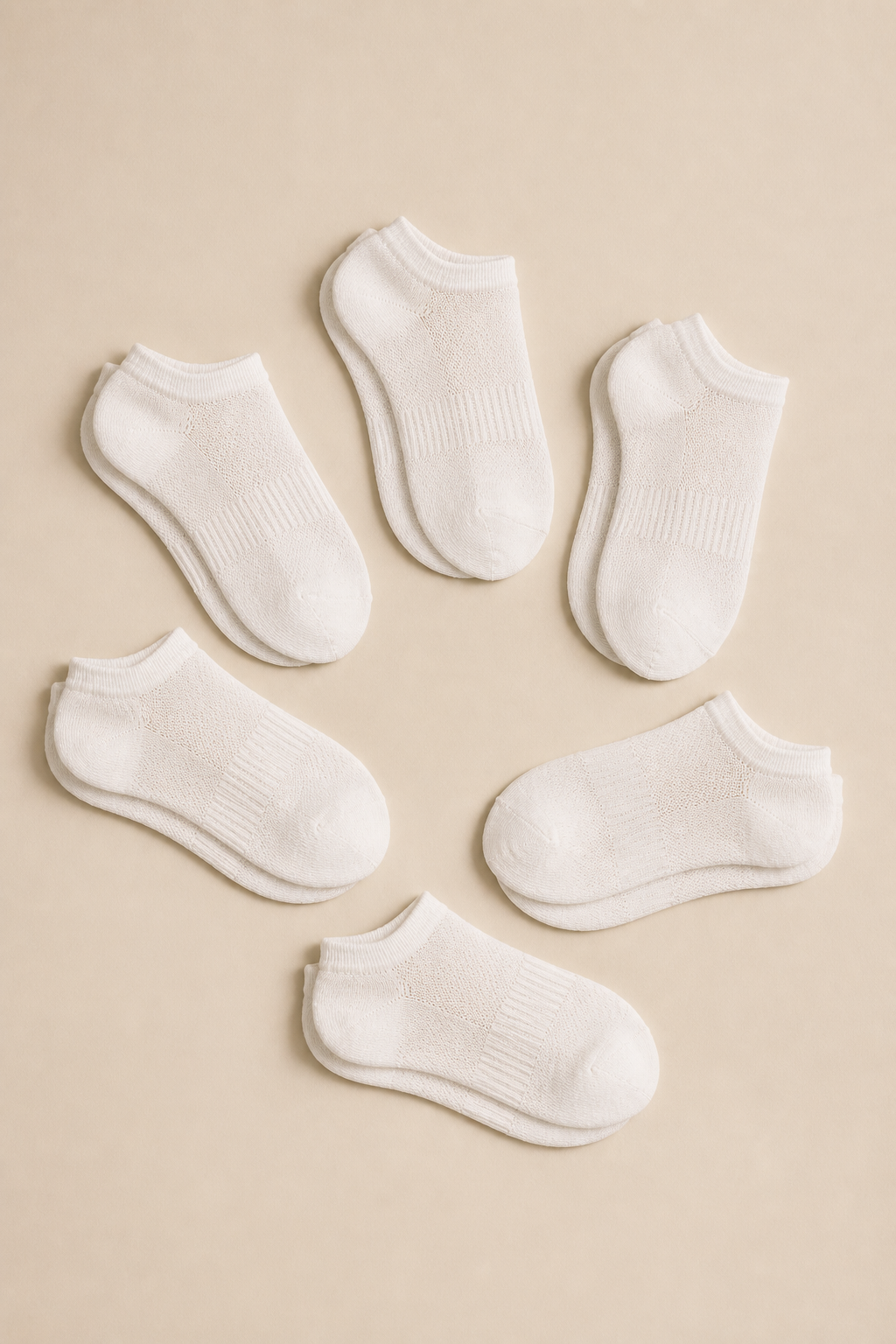 Men's Trainer Socks with Mesh Knit - 6 Pairs