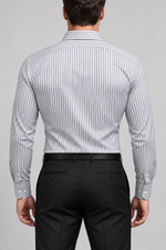 Men's Muscle Fit Long Sleeve Striped Shirt