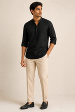 Men's Long Sleeve Henley Shirt