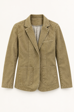 Men's Single-Breasted Blazer with Patch Pockets