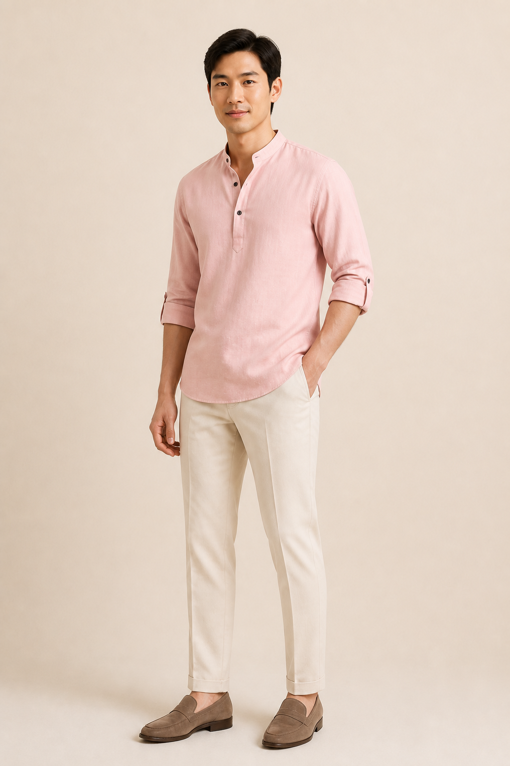 Men's Long Sleeve Henley Shirt