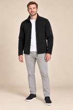 Men’s Full-Zip Fleece Jacket with Stand Collar and Zip Pockets