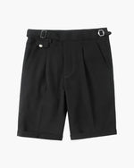 Men's Pleated Bermuda Shorts with Side Adjusters