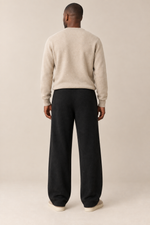 Men’s 100% Cashmere Wide-Leg Drawstring Trousers