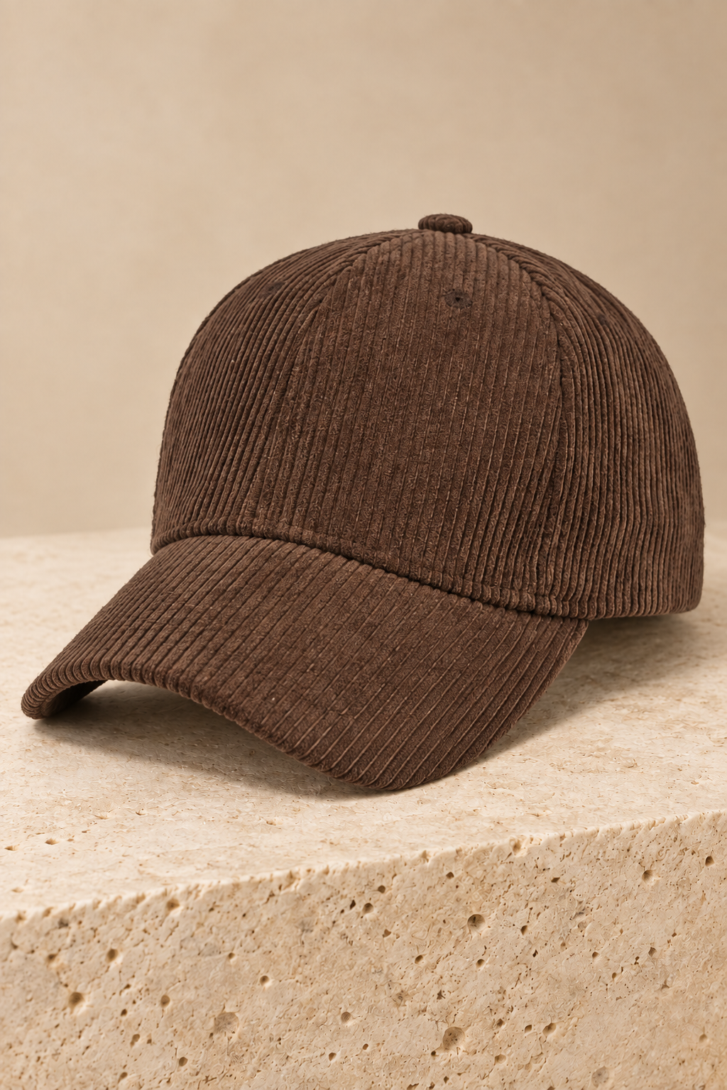 Men’s Cotton Corduroy Baseball Cap with Curved Brim