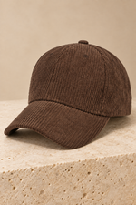 Men’s Cotton Corduroy Baseball Cap with Curved Brim