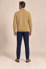 Men’s 100% Cashmere Knitted Cardigan with Turn-Down Collar