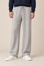 Men’s 100% Cashmere Wide-Leg Drawstring Trousers
