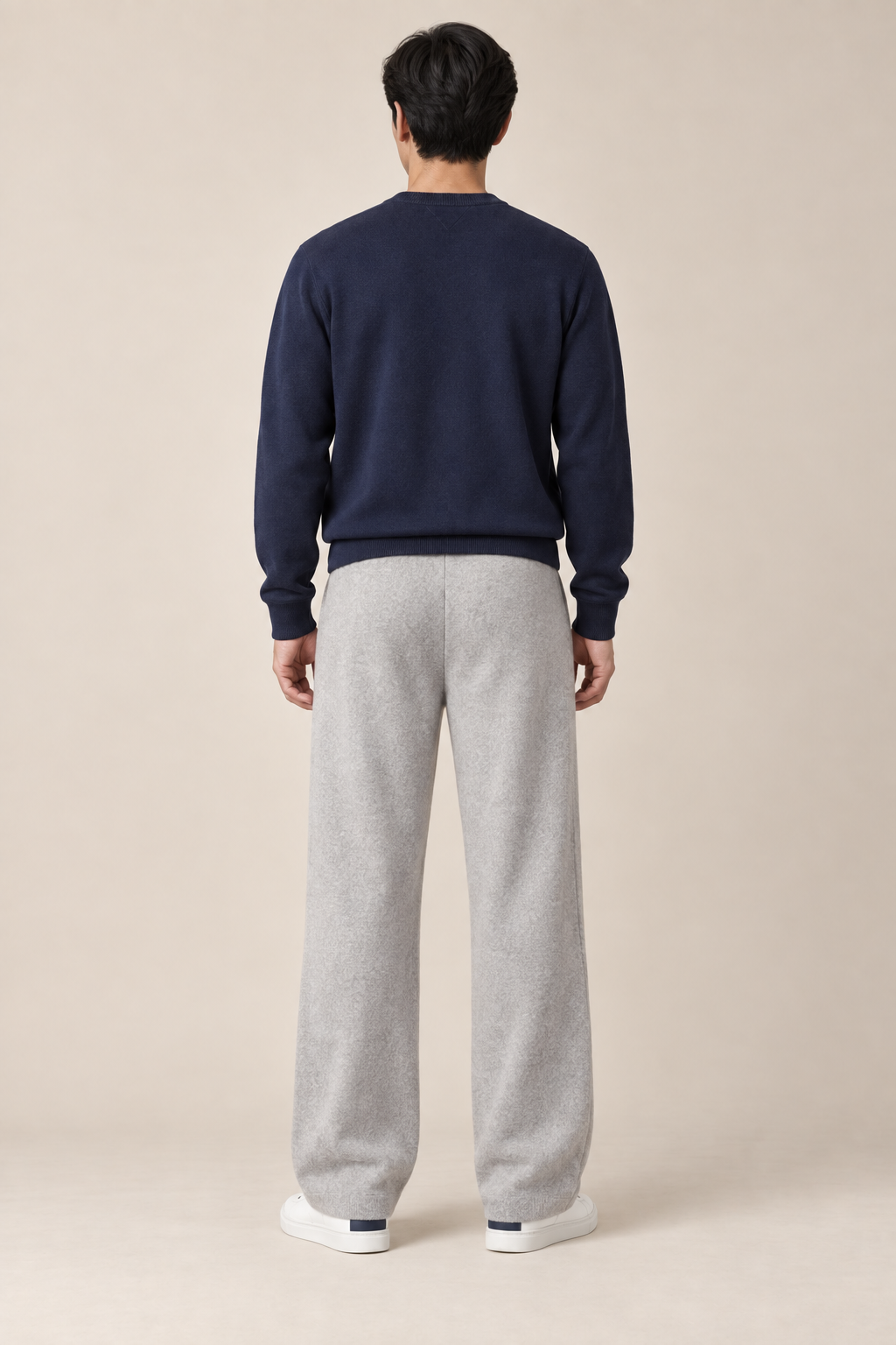 Men’s 100% Cashmere Wide-Leg Drawstring Trousers