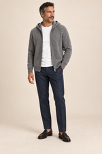 Men’s 100% Cashmere Full-Zip Knitted Hoodie