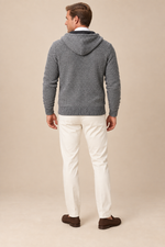 Men’s Hooded Knit Zip-Up Cardigan with Front Pockets