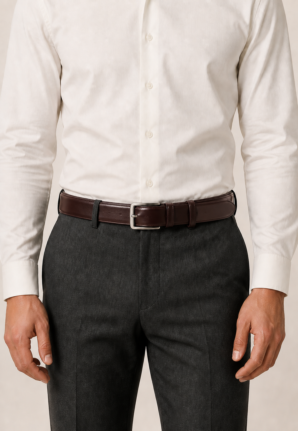 Tervan – Rectangular-Buckle Stitched Belt