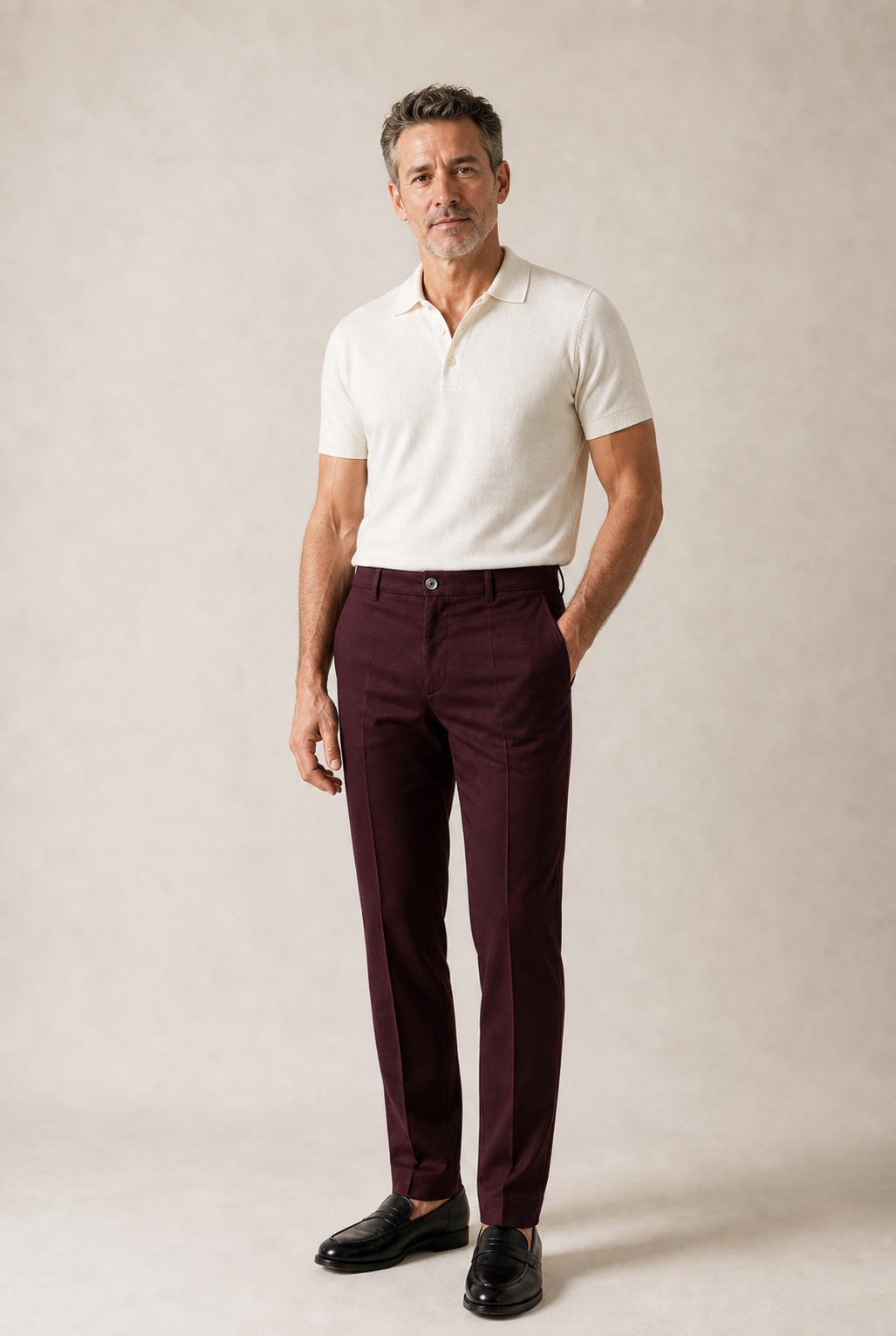 Men's Straight Leg Smart Trousers