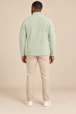 Men’s Full-Zip Fleece Jacket with Stand Collar and Zip Pockets
