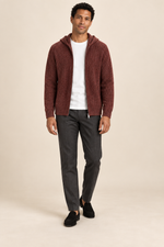 Men’s 100% Cashmere Full-Zip Knitted Hoodie