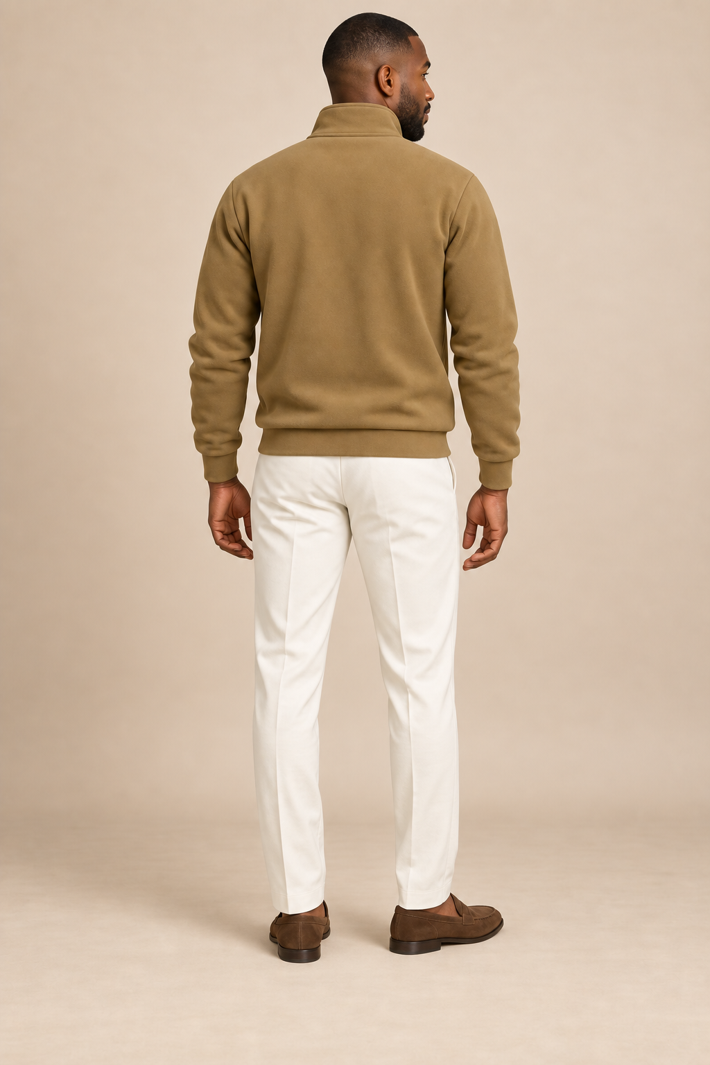 Men’s Half-Zip Sweatshirt with Stand Collar