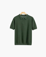Men's Short Sleeve Zip Polo Shirt in Regular Fit