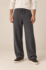 Men’s 100% Cashmere Wide-Leg Drawstring Trousers