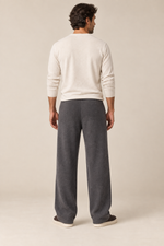 Men’s 100% Cashmere Wide-Leg Drawstring Trousers