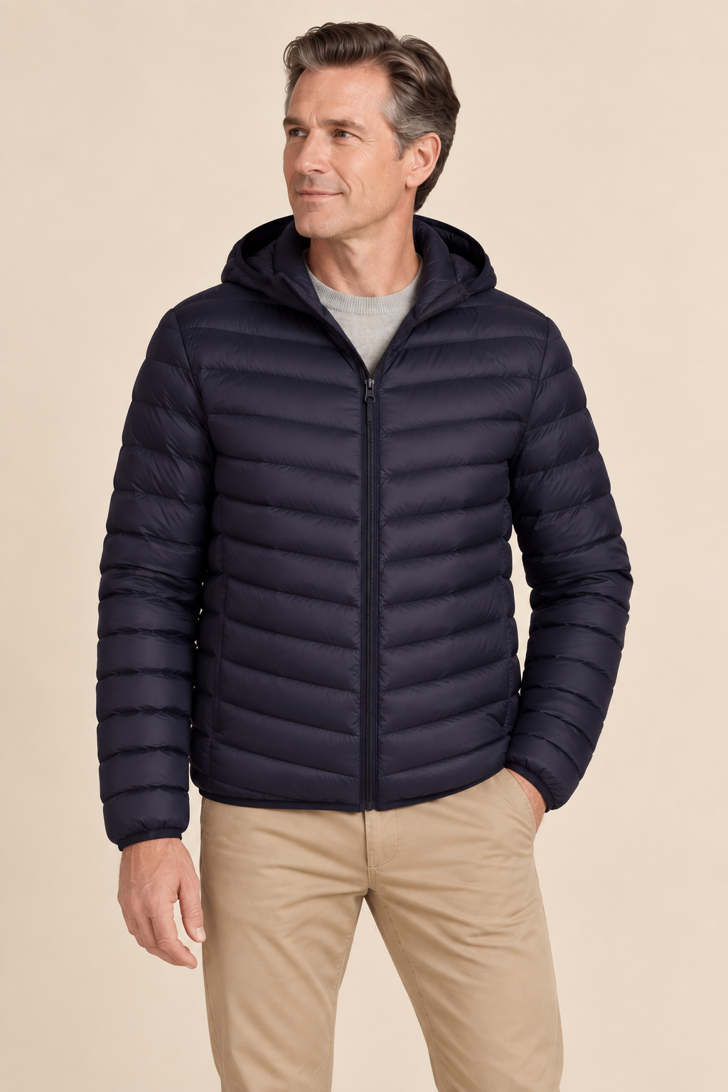 Men’s Lightweight Hooded Down Puffer Jacket