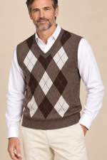 Men’s Argyle Knit V-Neck Tank Top