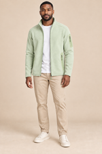 Men’s Full-Zip Fleece Jacket with Stand Collar and Zip Pockets